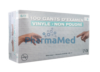 Image de Gants vinyl non poudrés - Small - 100 pc